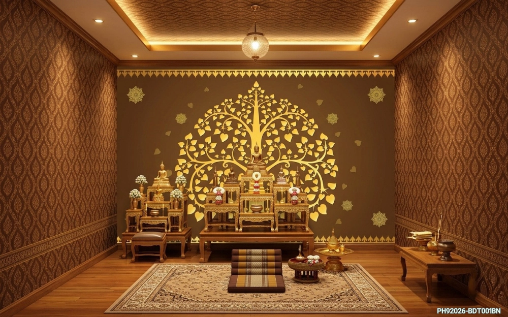 วอลเปเปอร์ติดผนังภาพต้นโพธิ์